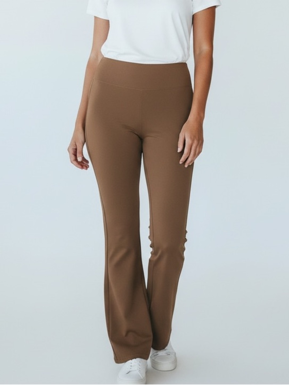 Halara High Rise Stretch Flare Pants Brown